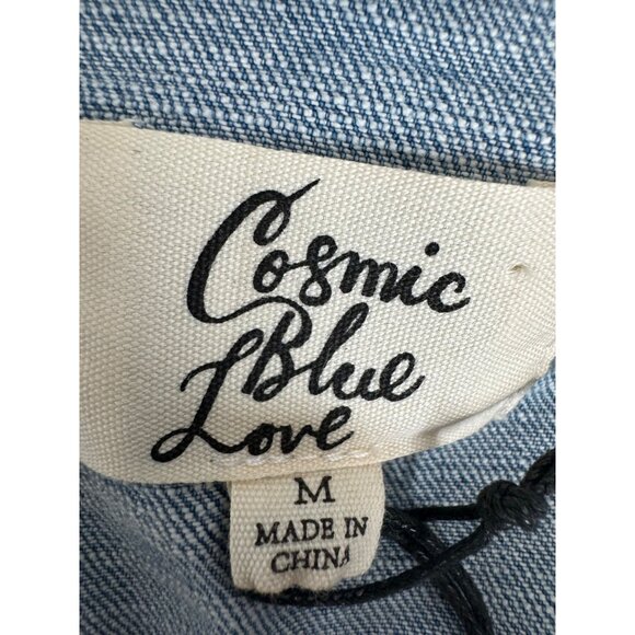 NWT Cosmic Blue Love Medium Denim Jacket Light Wash - Picture 2 of 14